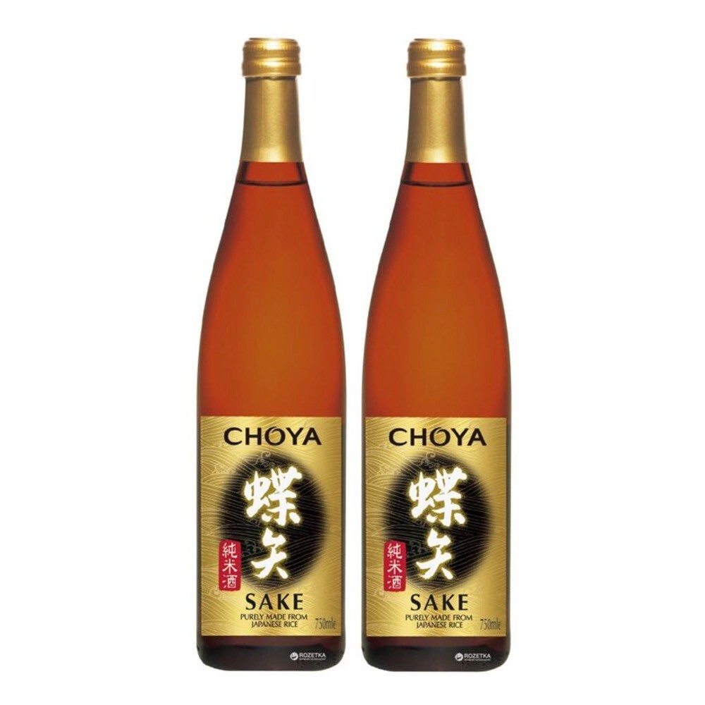 CHOYA Japanese Sake Gold Label 750ml 14.5% Alc. / Vol (Pack of 2)