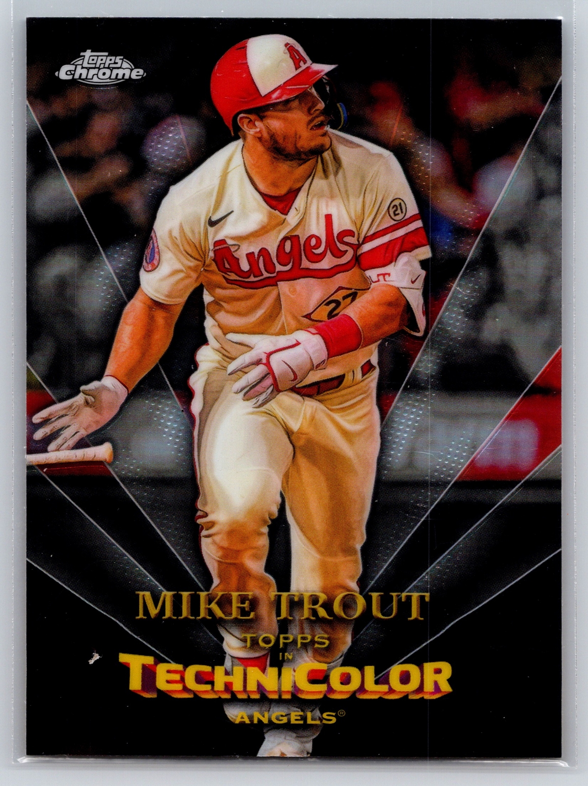 2023 Topps Chrome #TT-1 Mike Trout Topps in Technicolor