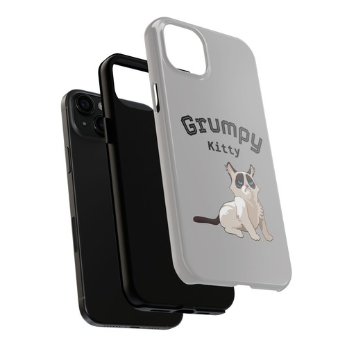 Grumpy Kitty Tough Phone Case, Cat Lover Gift, Funny Animal Design, UV - Picture 27 of 33