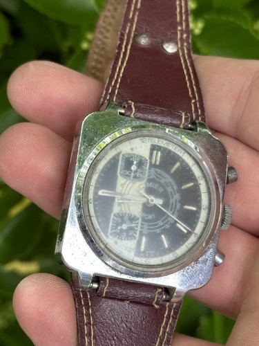 Montre CIMIER « PANDA » de type CHRONO STOP & Suisse & Fonctionne - Photo 5 sur 14