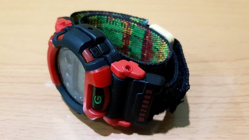 G-Shock Vintage DW-002 Power-G RED Rastafarian Reggae Japan Cloth Band Limited - Picture 10 of 14