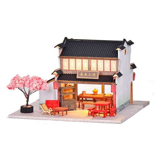Diorama Miniature House Building Model Set LED Lighting Scene Display Model Gift - Picture 136 of 262