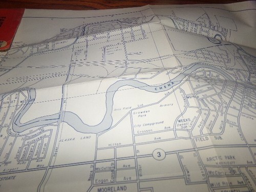 Vintage Arrow City Map Fairbanks & Vicinity Alaska fort wainwright Chena - Picture 2 of 11