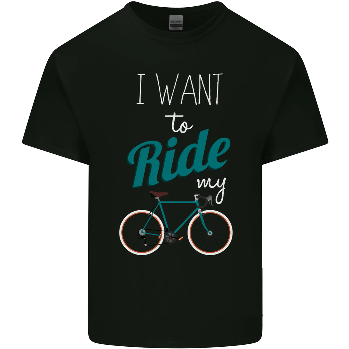 I Want to Ride My Bike Cycling Cyclist Kids T-Shirt Boys Girls