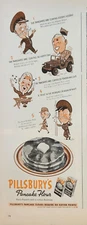 1944 Pillsbury pancake flour Vintage ad are coming hooray hooray