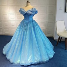 Cinderella Quinceanera Dresses Sequins Off Shoulder Sweet 15 16 Prom Ball Gowns
