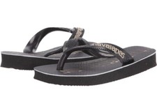 Havaianas Unisex-Child Brazil Logo Flip Flop Sandal Marine- Size 11 Little Kid