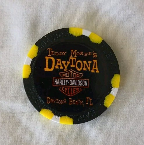 Harley Davidson Daytona Beach Dealer Poker Chip Teddy Mores Shark on Bike New - Picture 4 of 4