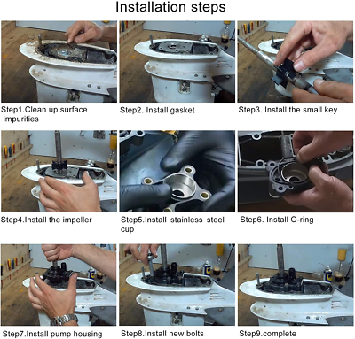 Akozon Water Impeller Repair Kit, 393630 Water Impeller Kit Replacement