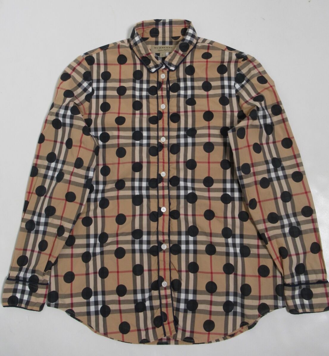 Burberry London England Women's Polka-Dot Check Shirt Burberry London England Women's Polka-Dot Check Shirt