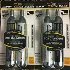 4 Pack New Pre Filled JT 90 Gram 90g CO2 Air Containers  - For PCP, Paintball