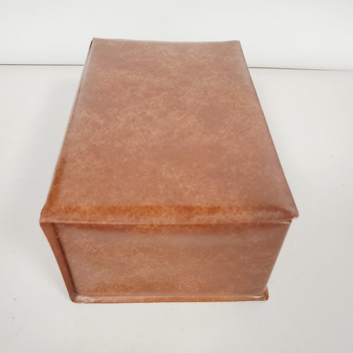Vintage Cassette Audio Tape Library Book Style Case Holder Brown Gold. Pls read - Picture 5 of 13