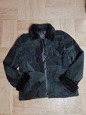 Milan Leather Patch Work Jacket Black Fur Sz L Vtg Y2k Color Block Women's Nice!