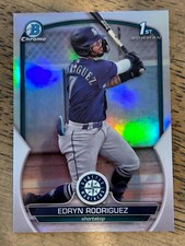 Edryn Rodriguez 2023 Bowman Chrome REFRACTOR 1st Rookie RC /499 BCP-185 Mariners