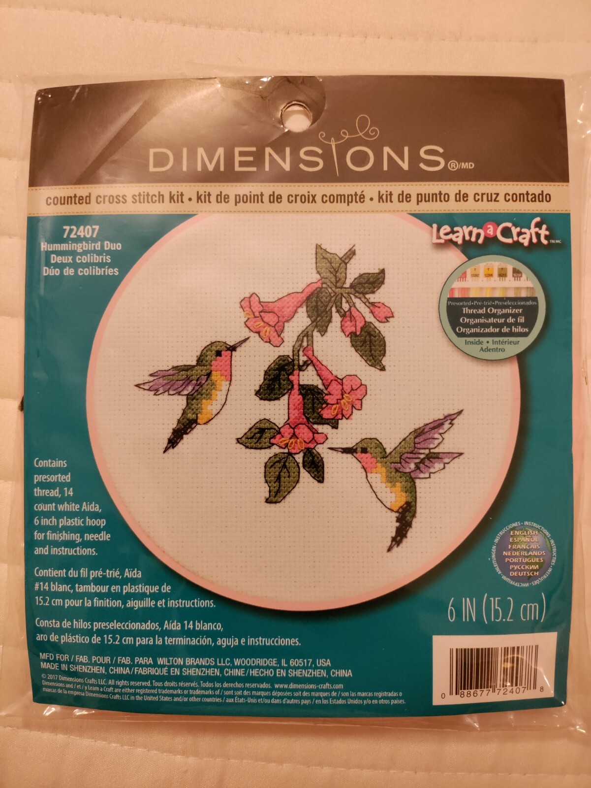 Dimensions Learn-A-Craft Counted Cross Stitch Kit 6" Hummingbird Duo