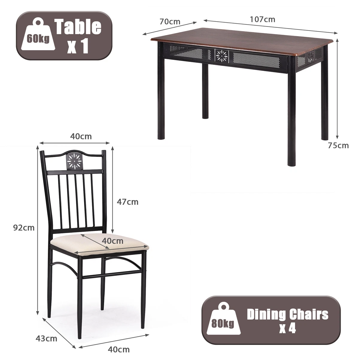 4 person cheap bistro table
