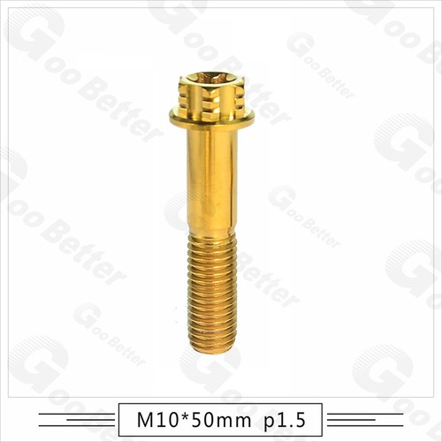 M10 Titan Flanschkopf T50 Torx Schraube Doppelantrieb Gold 1,25/1,5 mm Gewinde - Bild 14 von 30