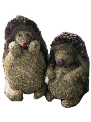 2 St. Igel 38 + 28 cm,Deco figure,nature hedgehog,Déco figure,Deco figura,riccio