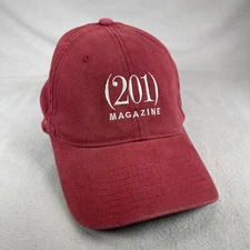 201 Magazine New Jersey Hat Men S/M Red FlexFit Embroidered Yupoong