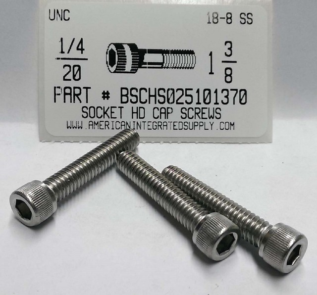 1-4-20x1-3-8-hex-socket-head-cap-screws-stainless-steel-10-ebay