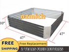 1 pair 47" X 47" X 10"Galvanized Raised Garden Bed Planter Box Flower Vegetable