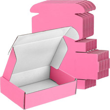 50 Packs Shipping Boxes Cardboard Corrugated Mailer Packaging Boxes for Small Bu