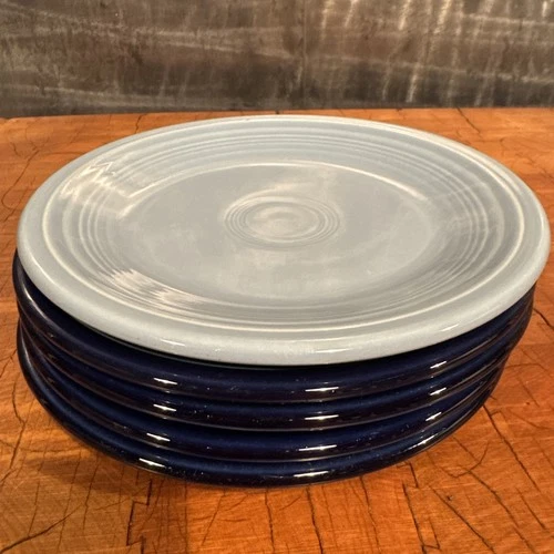 Homer Laughlin Fiesta 1997 Plates 7 1/4"  Lot of 5 Cobalt & Periwinkle Blue