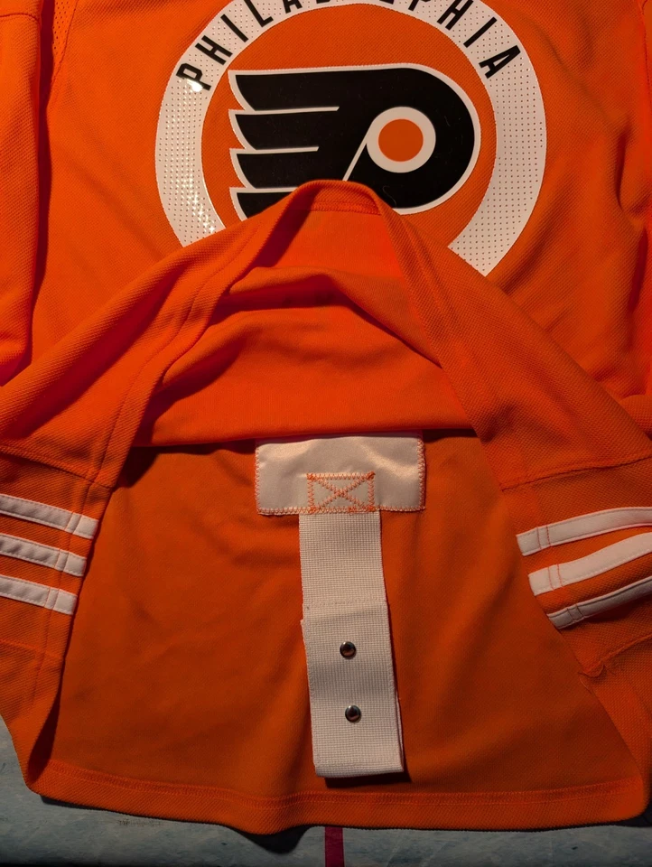 NHL Adidas Indo Philadelphia Flyers Practice Orange Hockey Jersey, Size 50 - Image 4 of 4