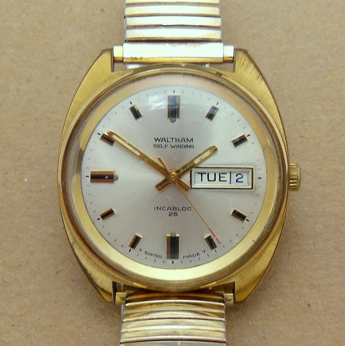Waltham Stainless Steel Case Mechanical (Automatic) Wristwatches