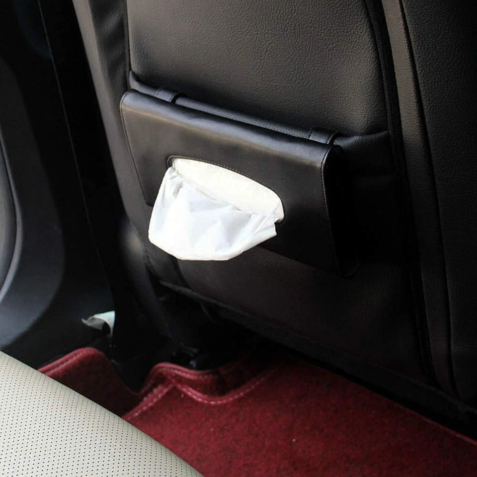 Soporte para caja de pañuelos para coche, soporte para pañuelos de coche, estuche para servilletas de coche, papel colgante Foto 4 de 4