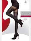 Fiore Noira Pattern Tights Imitating Stockings Reinforced Toes Flat Seam     33B