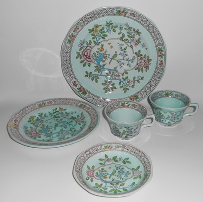 VINTAGE Adams China Calyx Ware Set/5 Pieces Singapore Bird