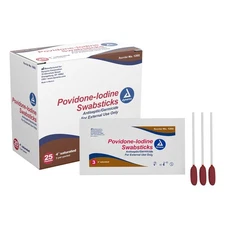 Dynarex Impregnated Swabstick NonSterile 1202 250 Box(s) 25 Sticks/Box