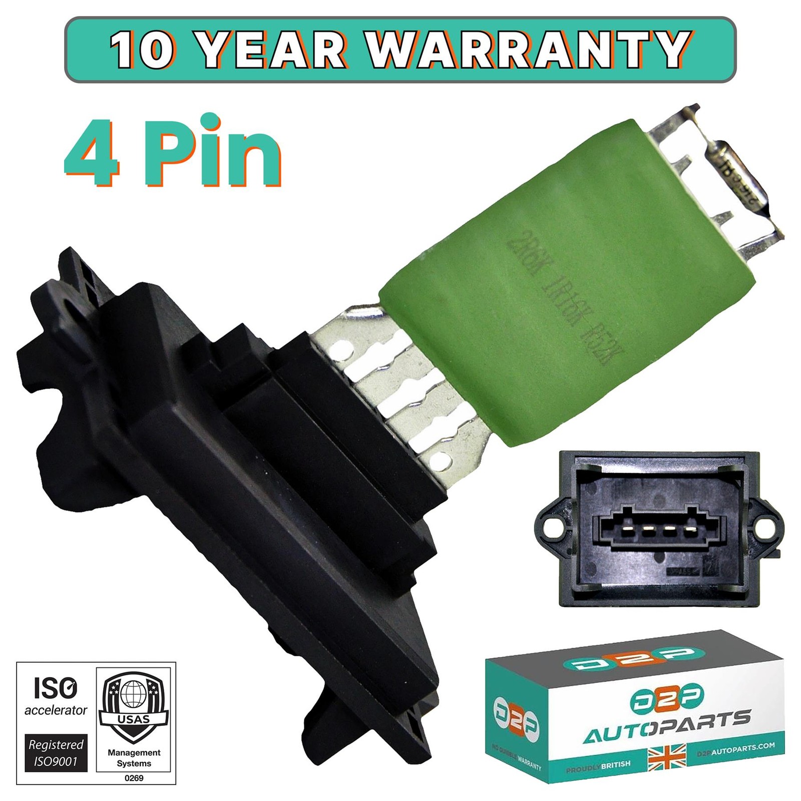 HEATER BLOWER MOTOR FAN RESISTOR FOR CITROEN C2 C3 I C3 II PICASSO 6441Q8