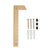 12 Inch Number 1 ABS Plastic Floating House Number with Nail Kit, Gold Tone