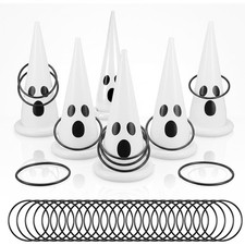 30 Pcs Halloween Ghost Inflatable Ring Toss Game