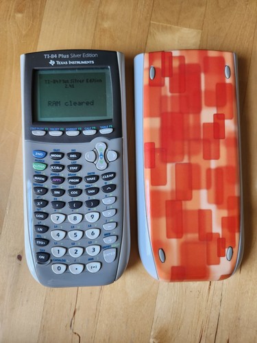 Texas Instruments TI-84 Plus Silver Edition Graphing Calculator Orange & Gray