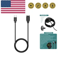 Versatile USB Charger Cable for Garmin Smartwatches - Fast & Reliable Charging