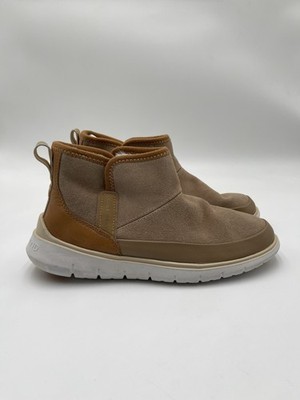 Cole Haan Generation Zerogrand Water Resistant Booties in Birch Beige Suede 8B