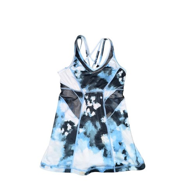 #ad Lululemon Strap It Like It#x27;s Hot Tank Women#x27;s Size 4 Aquamarine Blooming Pixie $25.00