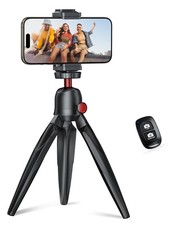 Phone Tripod with Wireless Remote, Mini Stand Compatible with Cell Phones, Ca...