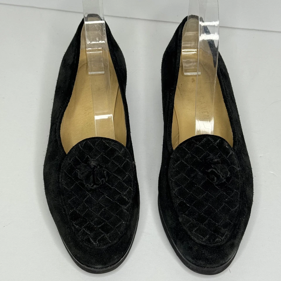 Zapatos Mocasines Bottega Veneta Mujer Talla 36 Gamuza Hechos en Italia Detalle Floral Foto 3 de 4