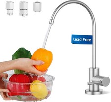 KES RO Water Filter Faucet 18/8 Stainless Steel Lead-Free 360  Swivel For Sink