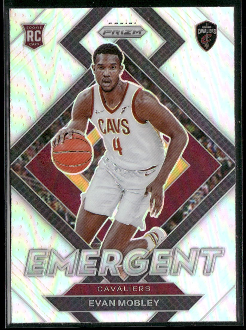 2021-22 Panini Prizm #9 Evan Mobley Emergent Prizms Silver 5A