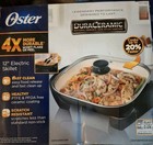 Oster Electric Fry Pan Non-stick Skillit 12"x 12", Glass Lid CKSTCKFM12