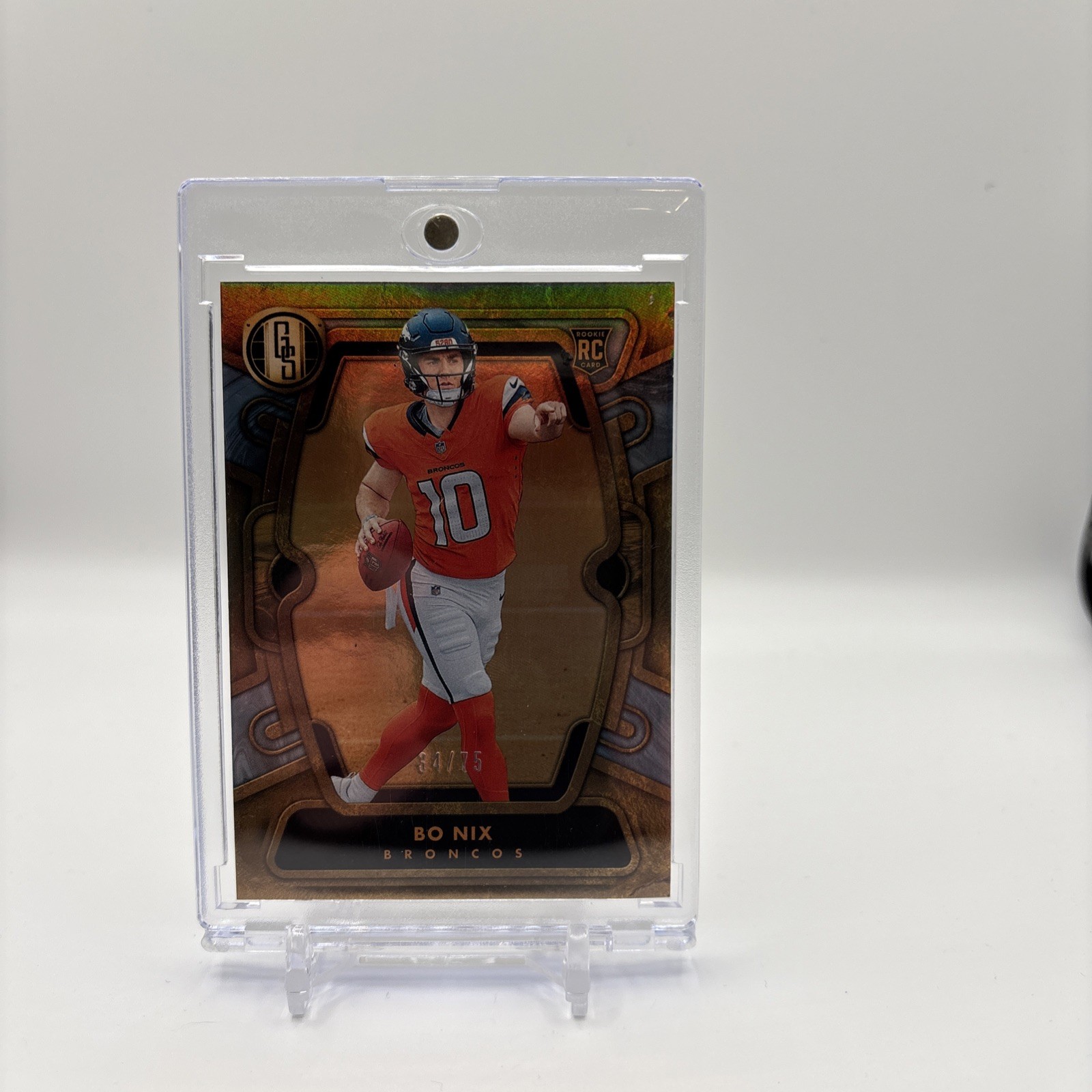 2024 Panini Gold Standard Football Bo Nix RC Platinum 34/75 Broncos
