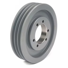 1/2 In To 2-1/2 In Quick Detachable Bushed Bore 3 Groove V-Belt Pulley 8 In Od,