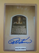 RALPH KINER PITTSBURGH PIRATES AUTOGRAPH POST CARD JSA LOA