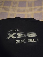 Vtg Nvidia EVGA X58 3x SLI NForce T Shirt Video Game Card Promo RARE Graphics