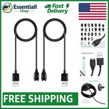 Durable 2-Pack Garmin Watch Charging Cables, High-Speed USB for Various Devices